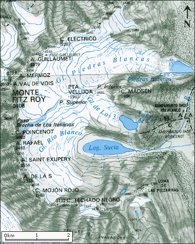 Map of the Fitz Roy Area