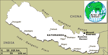 Map of Nepal