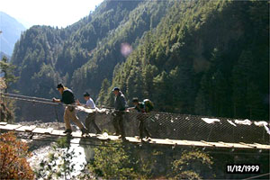 Khumbu Bridge Crossing