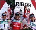 The women's podium