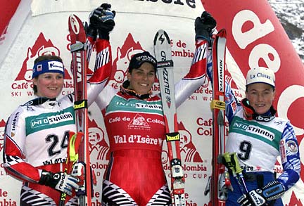 Women's GS Podium